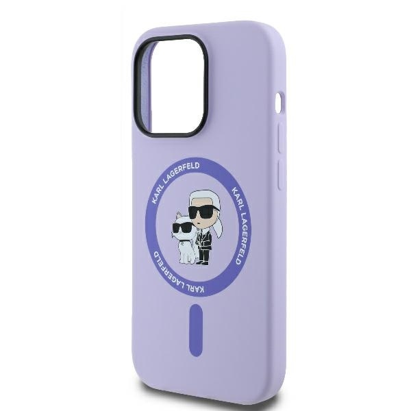 Husa pentru iPhone 14 Pro Max, Silicone MagSafe, Karl Lagerfeld - Mov - 3 | YEO