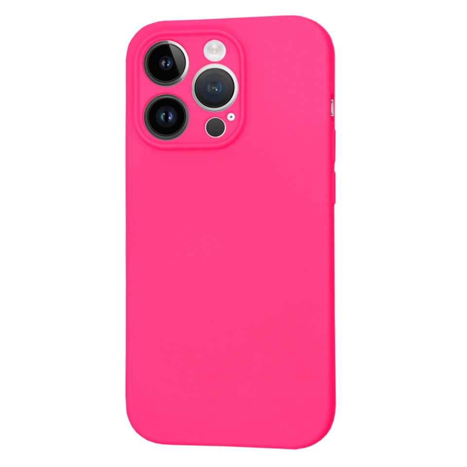 Husa pentru iPhone 14 Pro, SKYDDAR INNOVATION, din Silicon Catifelat, SoftFlex Magsafe, Fucsia, set cu sticker - 1 | YEO