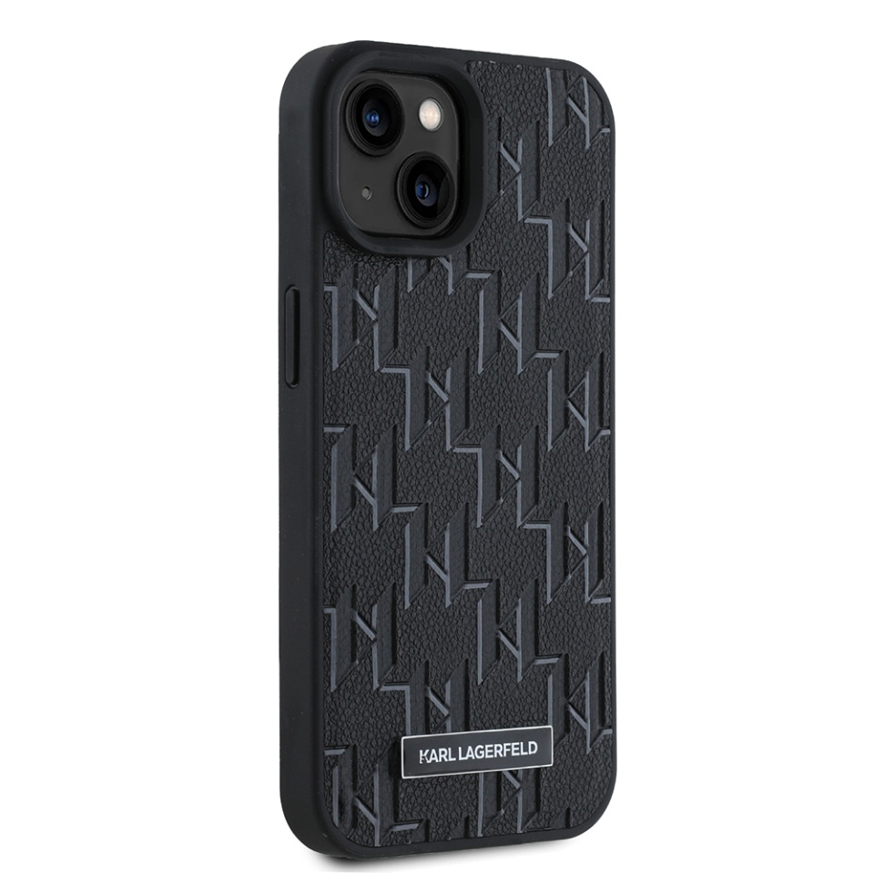 Husa pentru iPhone 15 Leather MagSafe, Karl Lagerfeld - Negru - 2 | YEO
