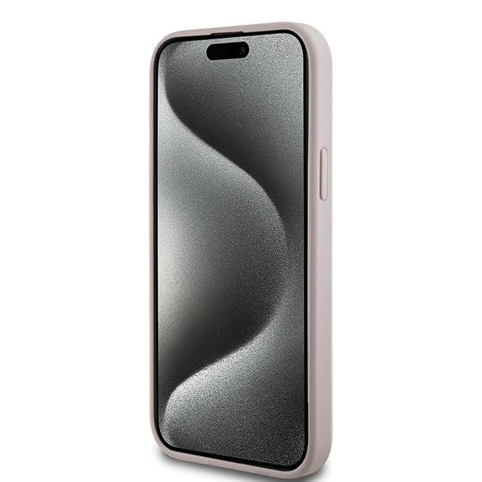 Husa pentru iPhone 15 Plus, 4G Collection Leather MagSafe, Guess - Roz - 1 | YEO