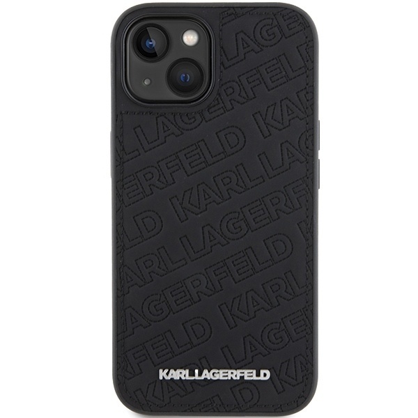 Husa pentru iPhone 15 Plus, Diagonal Quilted K Pattern, Karl Lagerfeld, Negru - 2 | YEO