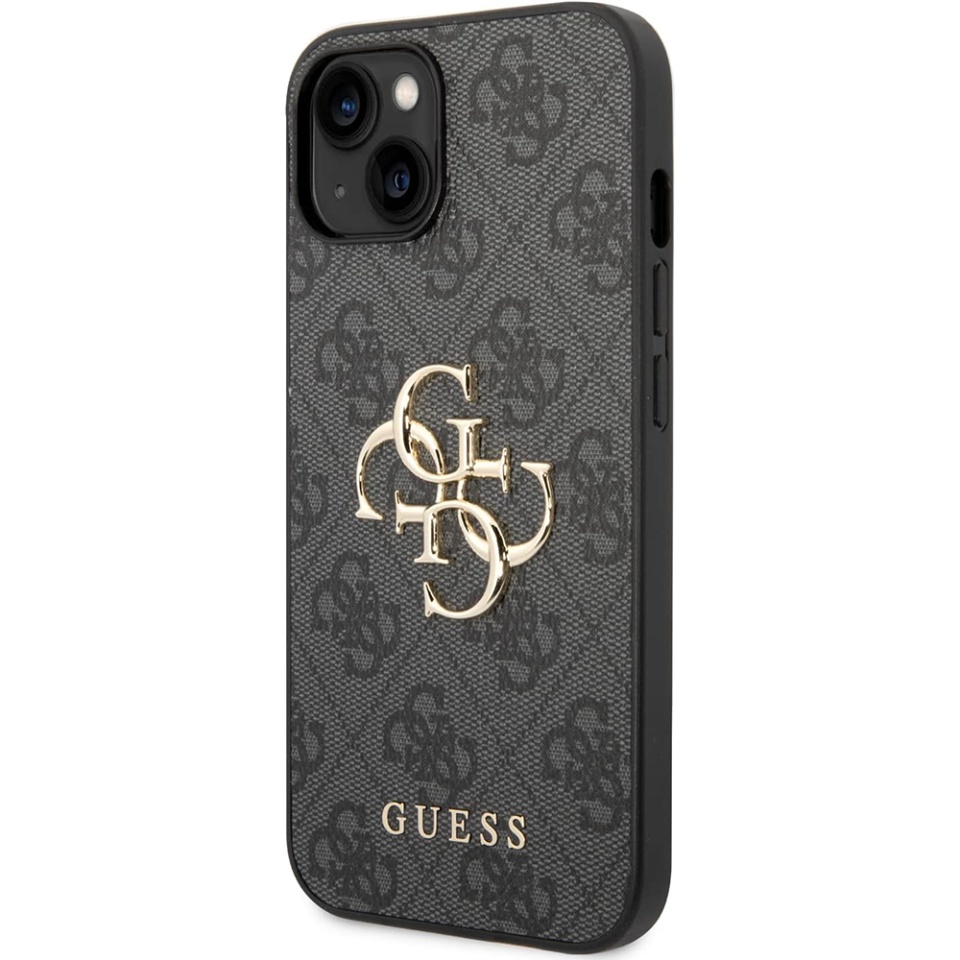 Husa pentru iPhone 15 Plus, Guess Hardcase 4G Big Metal Logo, Protectie Slim, Compatibila, Gri - 3 | YEO