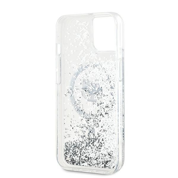 Husa pentru iPhone 15 Plus, Liquid Glitter MagSafe, Karl Lagerfeld - Transparenta - 3 | YEO