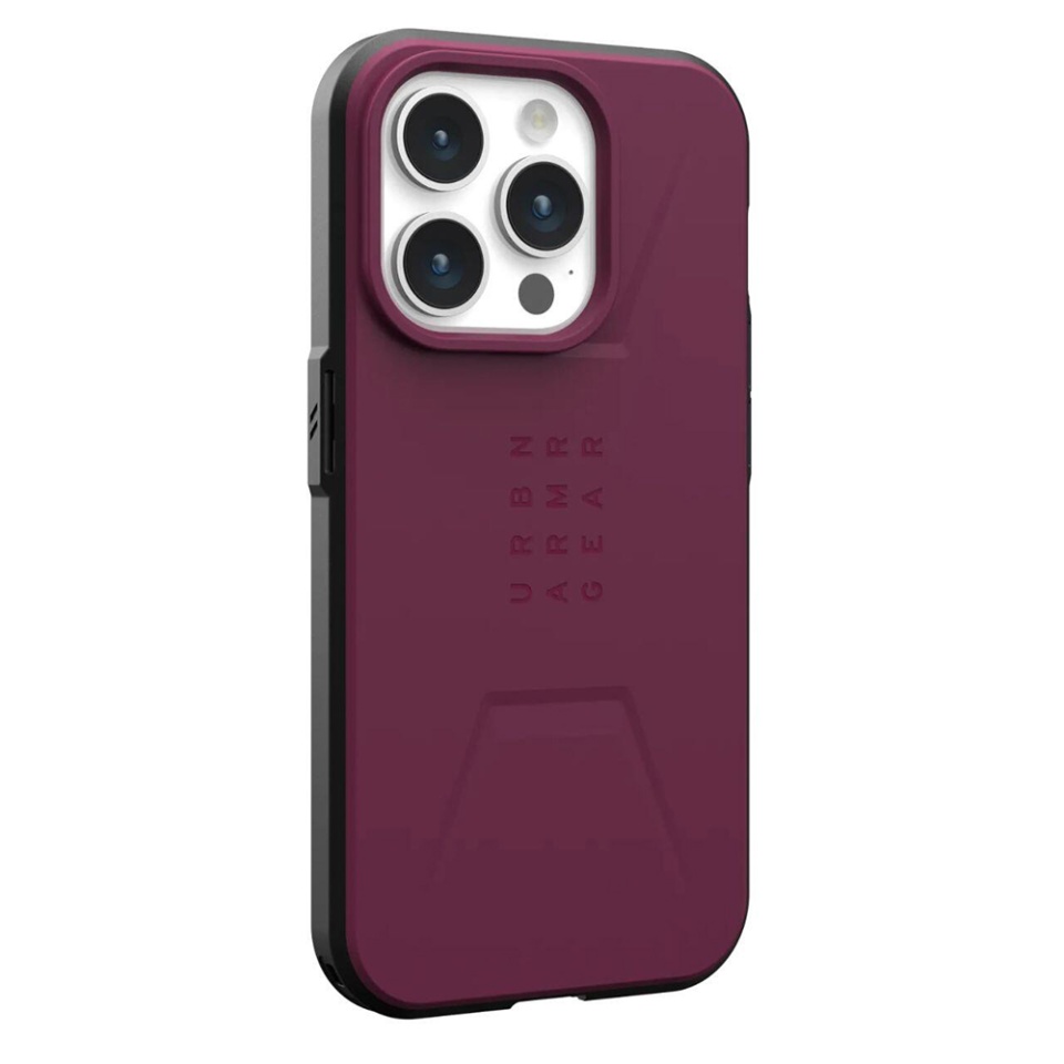 Husa pentru iPhone 15 Pro, Civilian Pro MagSafe, UAG - Bordo - 2 | YEO