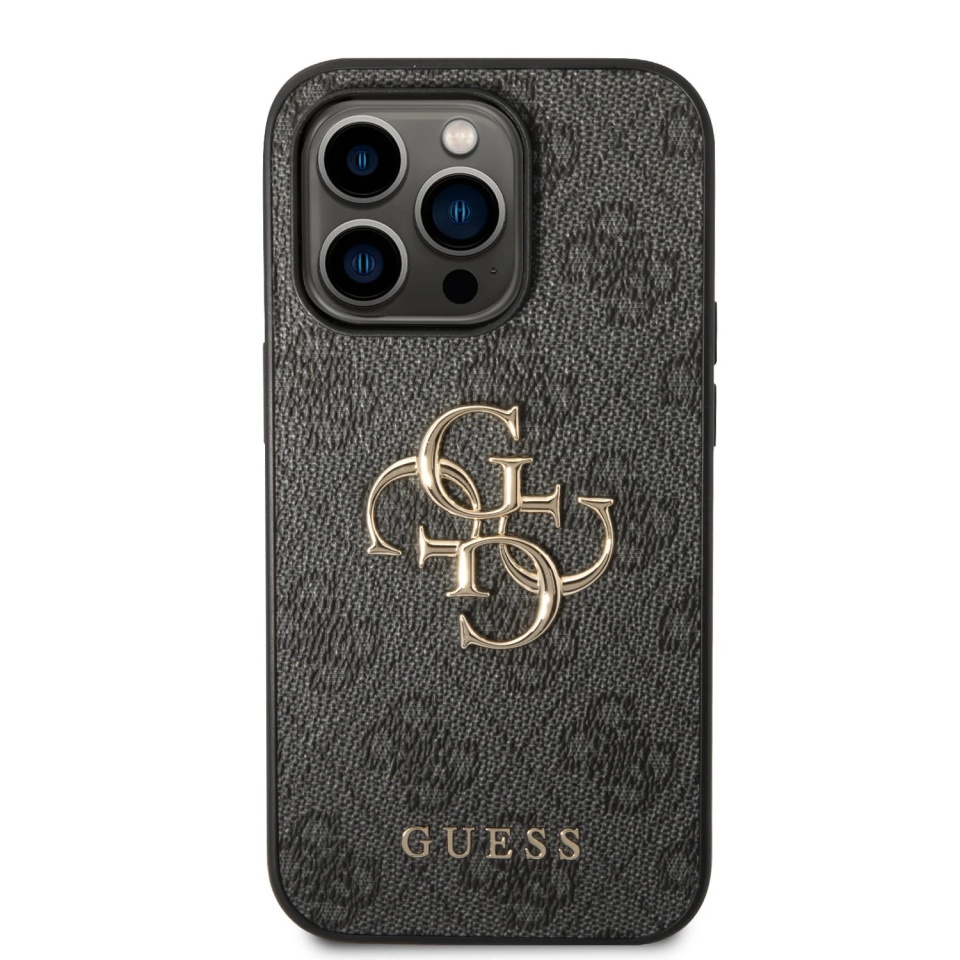 Husa pentru iPhone 15 Pro, Guess Hardcase 4G Big Metal Logo, Protectie Slim, Compatibila, Gri - 1 | YEO