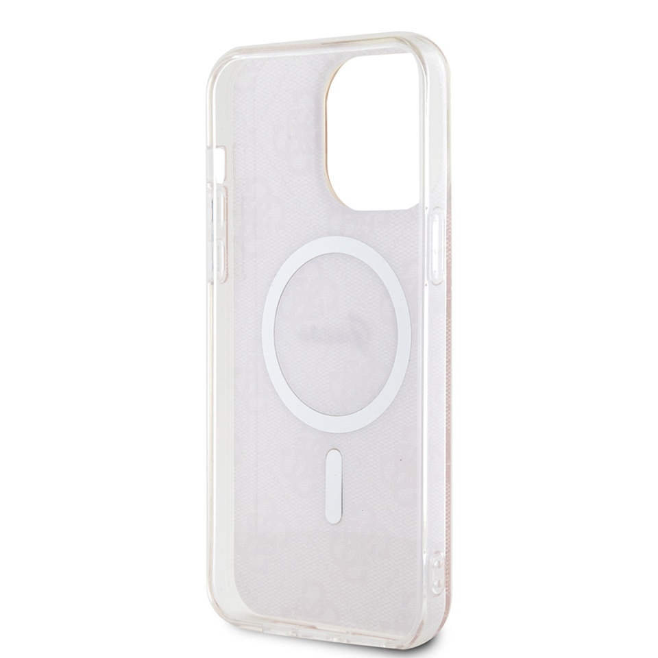 Husa pentru iPhone 15 Pro, IML 4G MagSafe, Guess - Roz - 4 | YEO