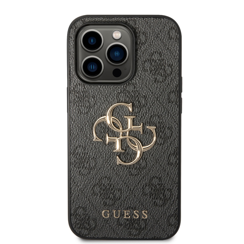 Husa pentru iPhone 15 Pro Max, Guess Hardcase 4G Big Metal Logo, Protectie Slim, Compatibila, Gri - 1 | YEO