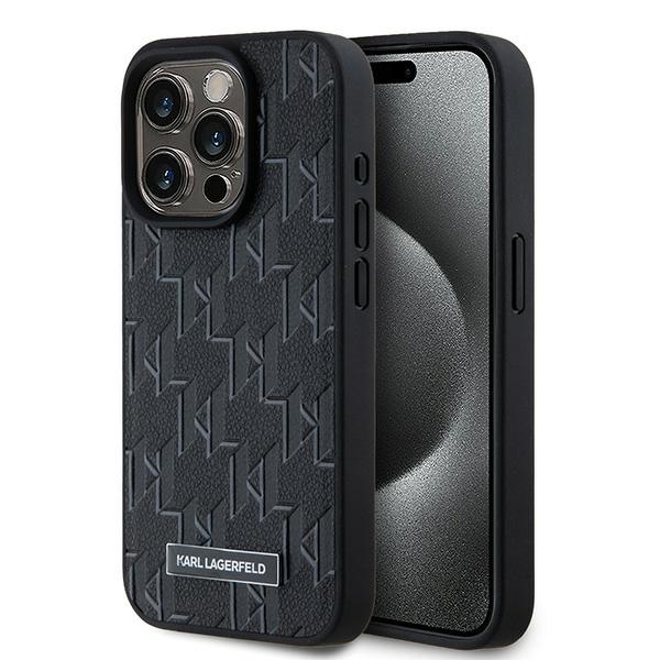 Husa pentru iPhone 15 Pro Max Leather MagSafe, Karl Lagerfeld - Roz
