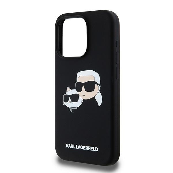 Husa pentru iPhone 15 Pro Max, Silicone MagSafe, Karl Lagerfeld - Negru - 3 | YEO