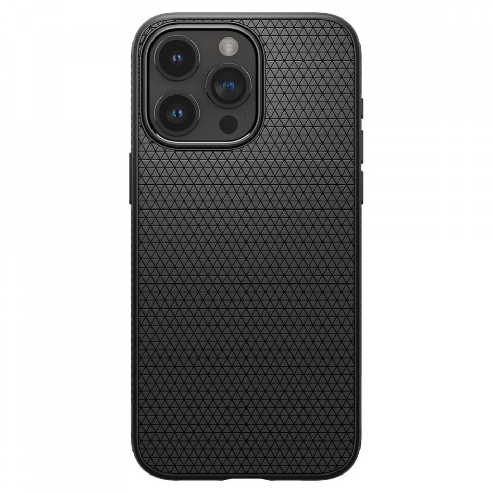 Husa pentru iPhone 15 Pro, Spigen Liquid Air - Matte Black - 1 | YEO