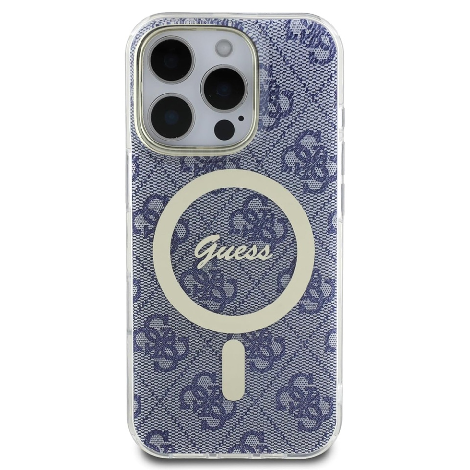 Husa pentru iPhone 16, IML 4G MagSafe, Guess - Albastru - 1 | YEO