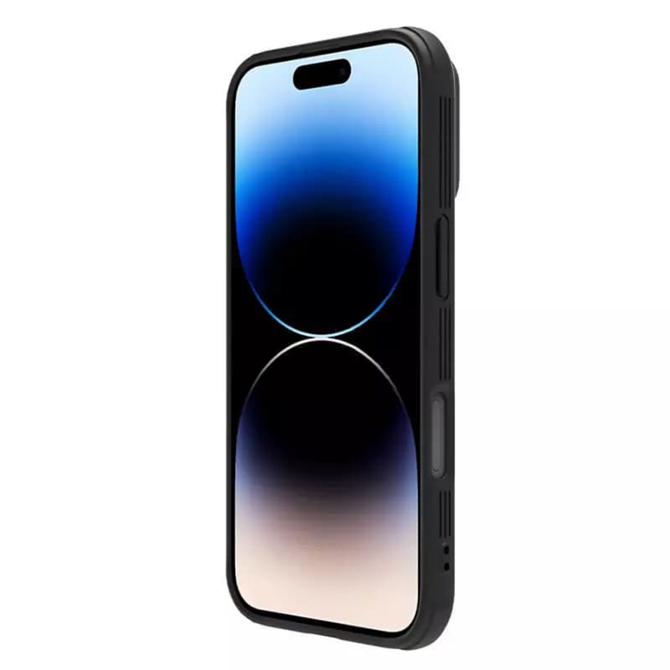 Husa pentru iPhone 16 Plus cu inel magnetic si protectie camera Nillkin CamShield - Negru - 3 | YEO