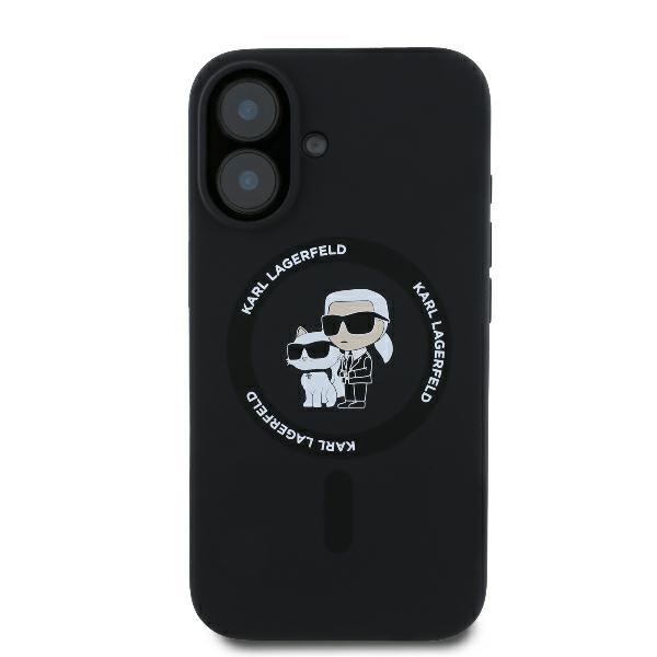 Husa pentru iPhone 16 Plus, Silicone MagSafe, Karl Lagerfeld - Negru - 2 | YEO