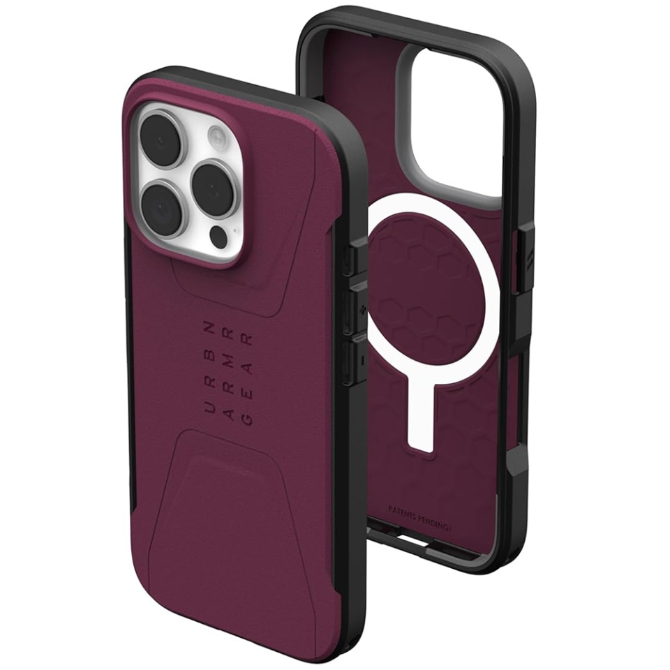 Husa pentru iPhone 16 Pro, Civilian Pro MagSafe, UAG - Bordo