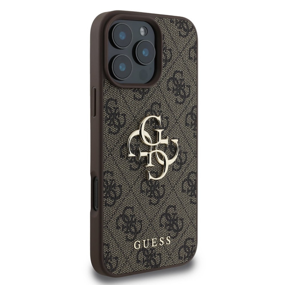 Husa pentru iPhone 16 Pro, Guess Hardcase 4G Big Logo, Protectie Slim, Compatibila, Maro - 3 | YEO