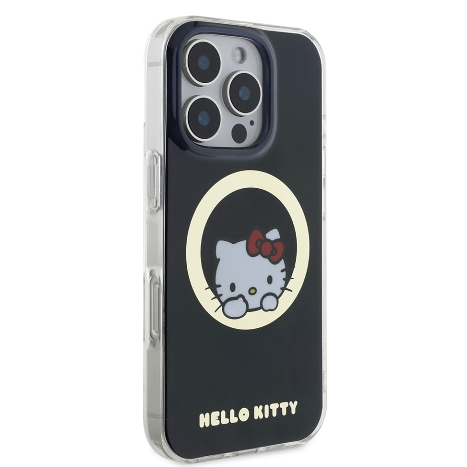 Husa pentru iPhone 16 Pro, Hardcase IML, Hello Kitty - Negru - 3 | YEO