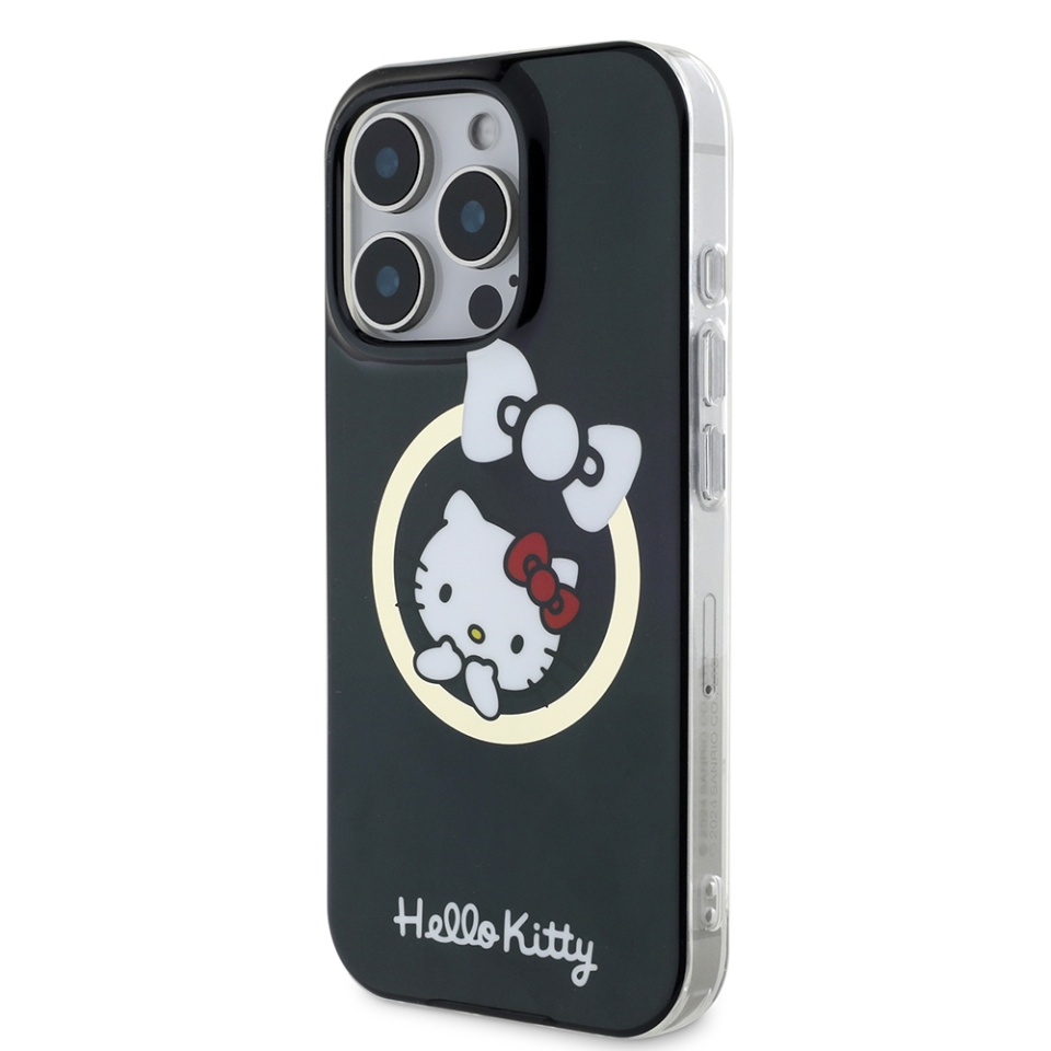 Husa pentru iPhone 16 Pro, Hardcase IML, Hello Kitty - Negru - 2 | YEO