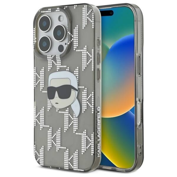 Husa pentru iPhone 16 Pro IML Luxury, Karl Lagerfeld - Negru