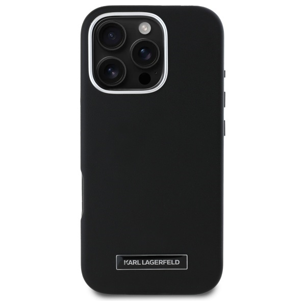 Husa pentru iPhone 16 Pro Leather MagSafe, Karl Lagerfeld - Negru - 1 | YEO