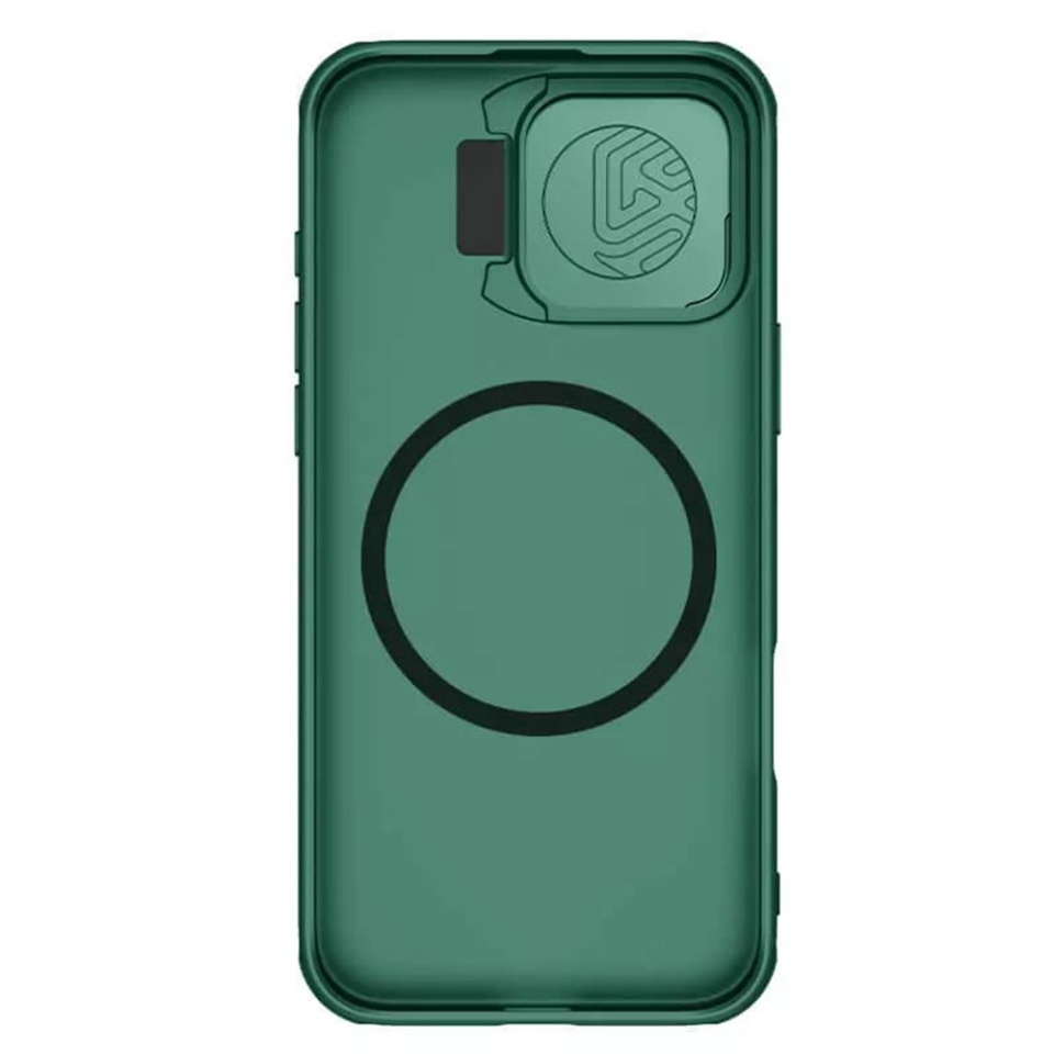 Husa pentru iPhone 16 Pro Max cu inel magnetic si protectie camera Nillkin CamShield - Verde - 1 | YEO