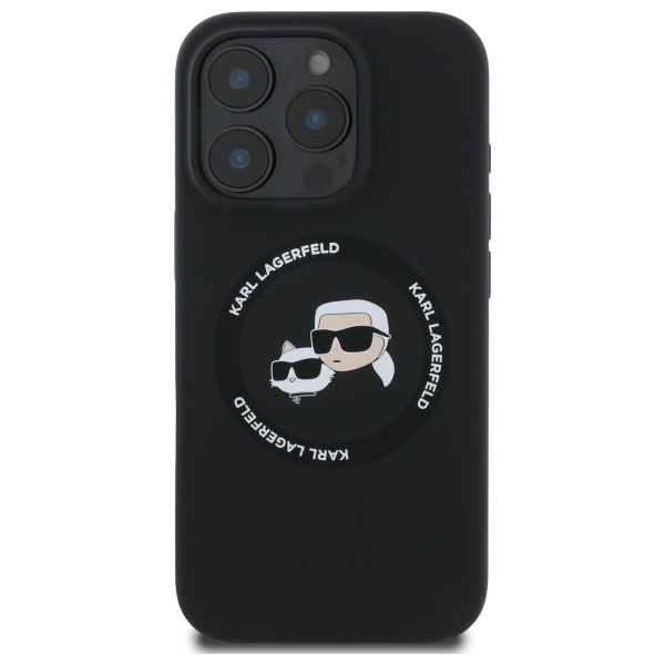 Husa pentru iPhone 16 Pro Max, Silicone MagSafe, Karl Lagerfeld - Negru - 1 | YEO