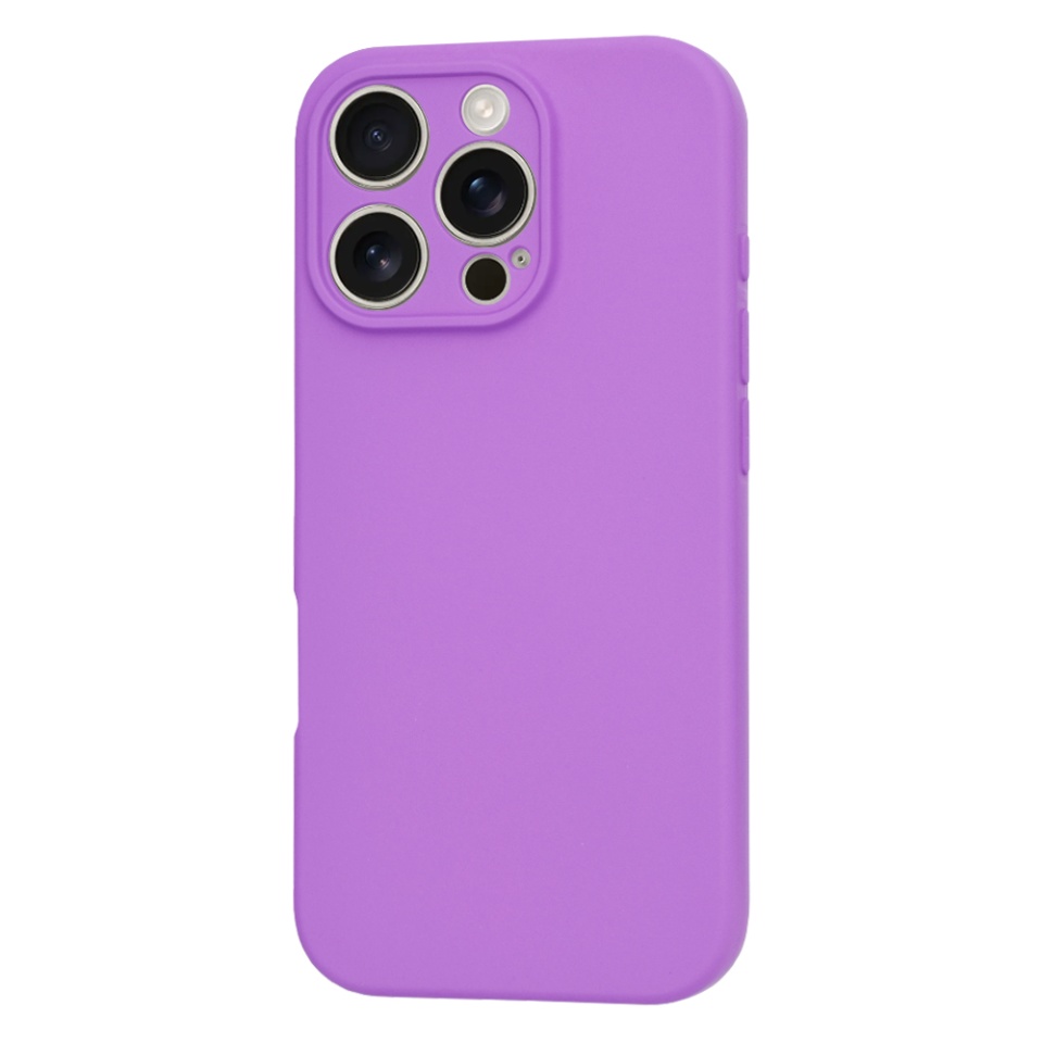 Husa pentru iPhone 16 Pro Max, SKYDDAR INNOVATION, din Silicon Catifelat, SoftElegance , Mov, set cu sticker - 2 | YEO