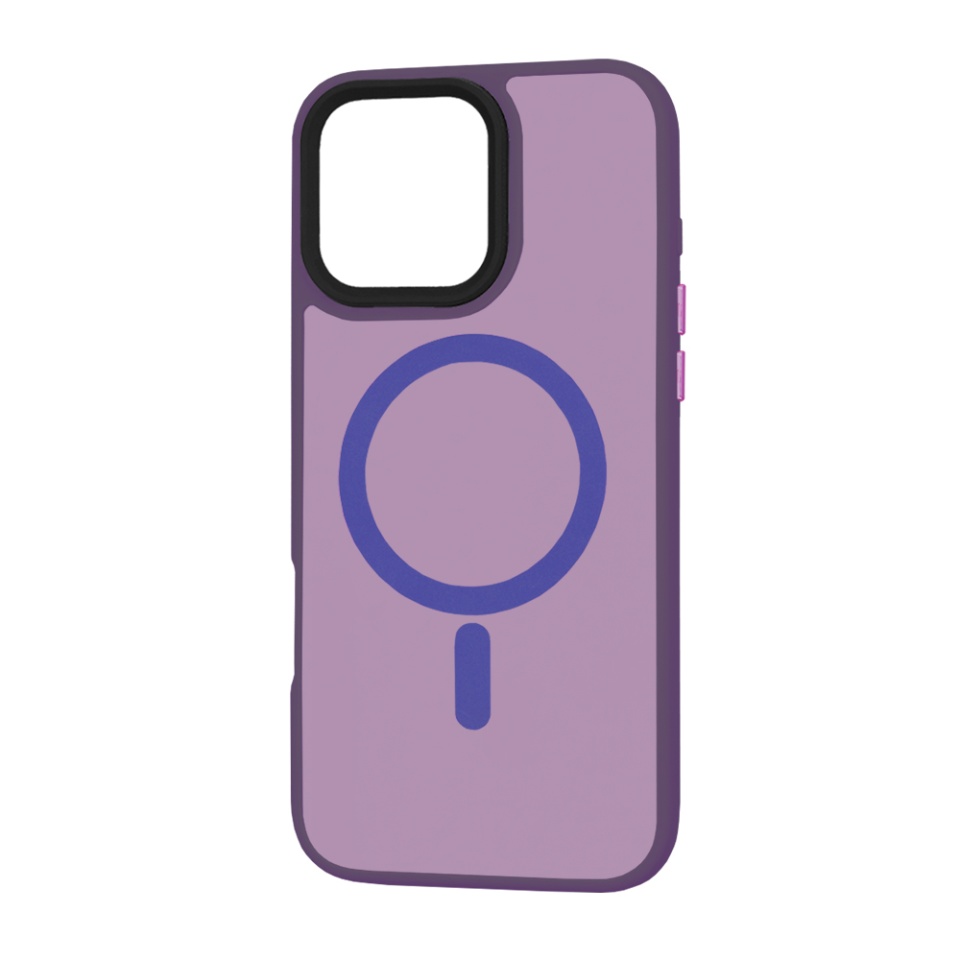 Husa pentru iPhone 16 Pro Max, SKYDDAR INNOVATION, HaloFrost MagSafe, Antisoc, set cu sticker, Mov inchis - 3 | YEO