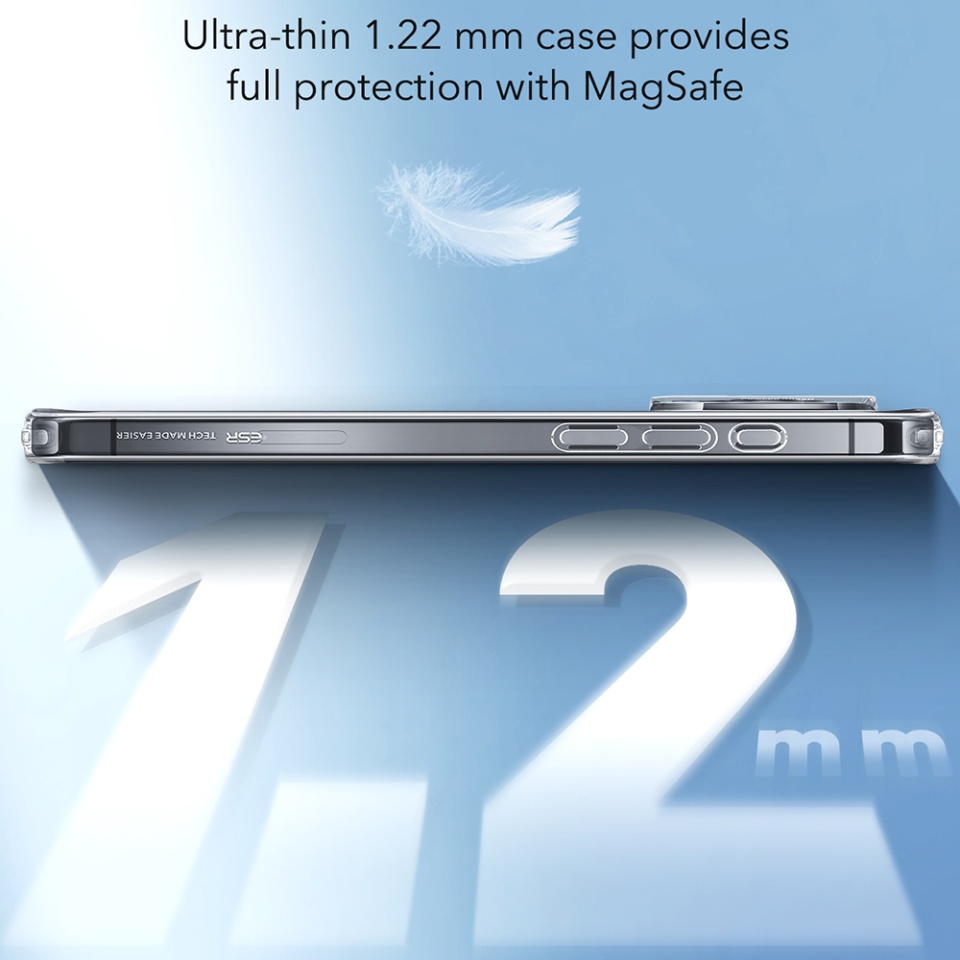 Husa pentru iPhone 16 Pro Max, slim MagSafe, ESR Zero HaloLock - Transparenta - 2 | YEO