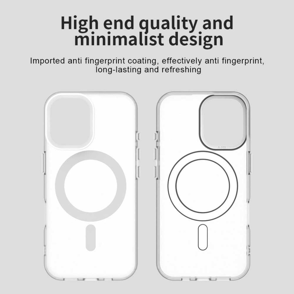 Husa pentru iPhone 16, SKYDDAR INOVATION, CandyCase, Magsafe, set cu sticker, Alb - 6