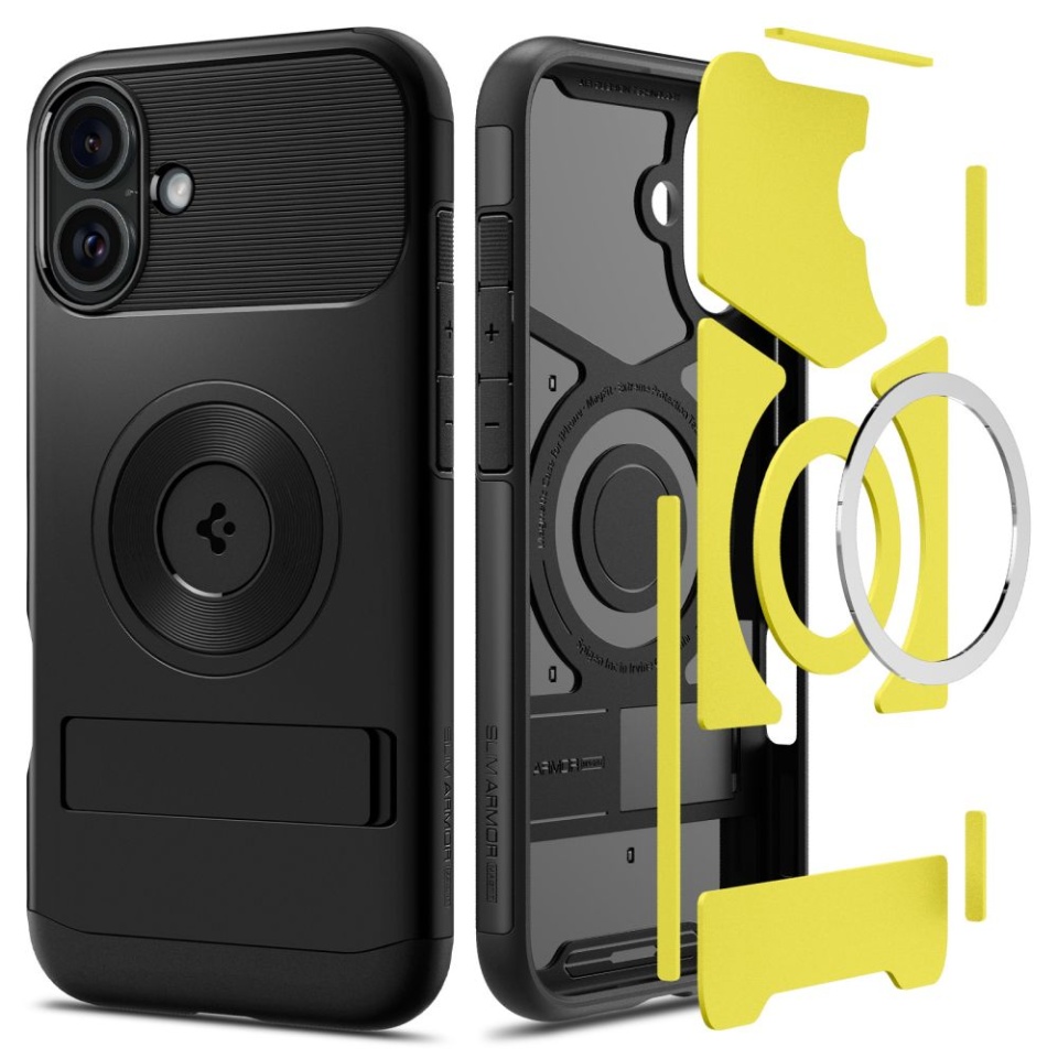 Husa pentru iPhone 16, Slim Armor MagSafe, Spigen - Negru - 1 | YEO