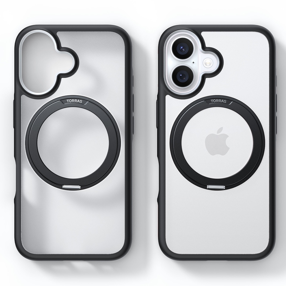 Husa pentru iPhone 16, Torras Ostand R Fusion MagSafe, Negru - 1 | YEO