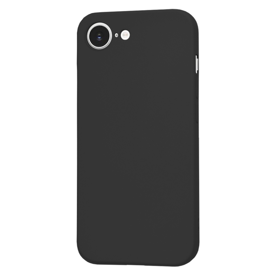 Husa pentru iPhone 16e, SKYDDAR INNOVATION, din Silicon Catifelat, SoftElegance , Negru, set cu sticker - 2 | YEO