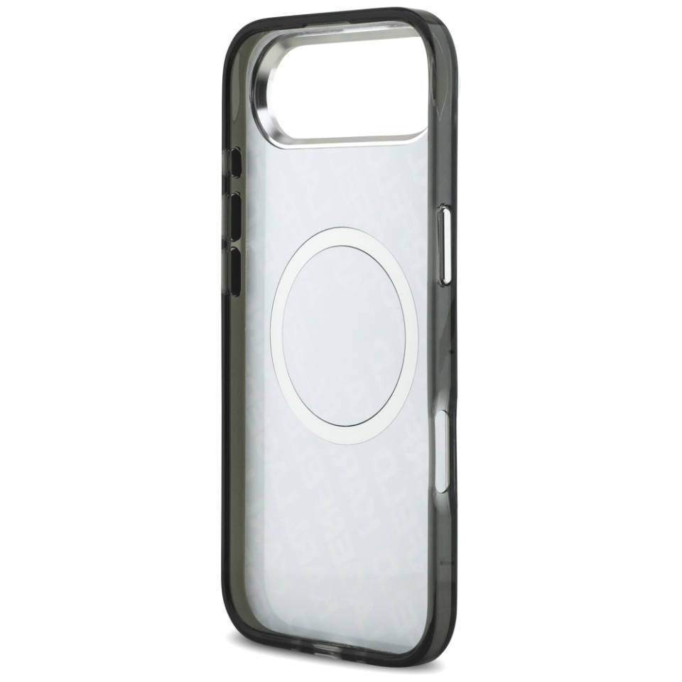 Husa pentru iPhone 17 Air, IML Glitter K&C Heads Logo MagSafe, Clear Mono Karl&Choupette - 6