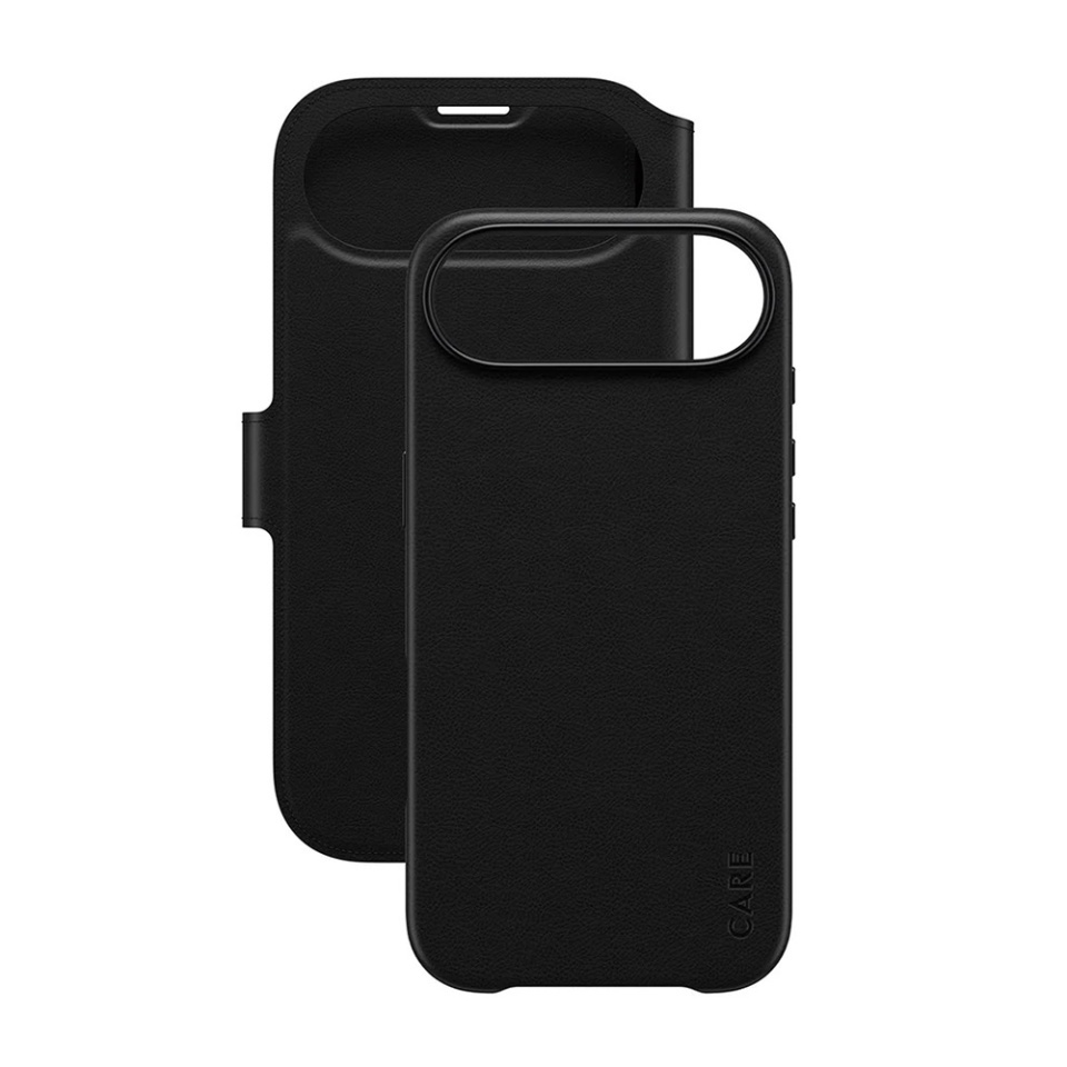 Husa pentru iPhone 17 Air, PanzerGlass, CARE Feature MagSafe Case Tango Two-in-One Wallet, Tip Carte Detasabila 2in1 cu Portofel si Prindere Magnetica, Piele Ecologica, Antisoc, Negru - 1 | YEO