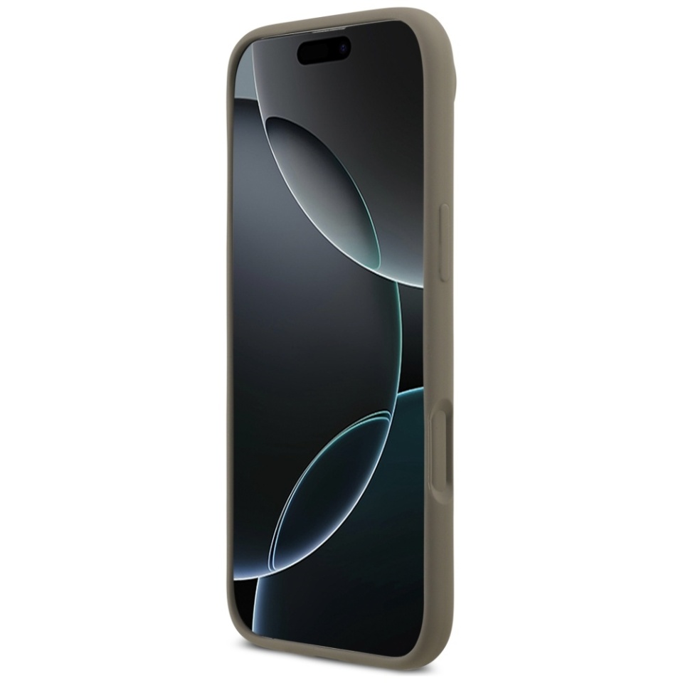 Husa pentru iPhone 17 Air, Silicone Big 4G Script, Protectie Slim, Maro - 2 | YEO