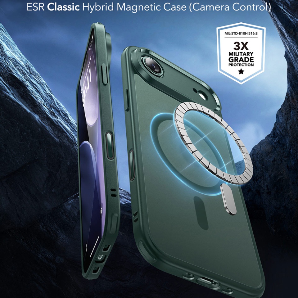 Husa pentru iPhone 17 Air, slim, ESR Classic Hybrid HaloLock, Verde - 3 | YEO