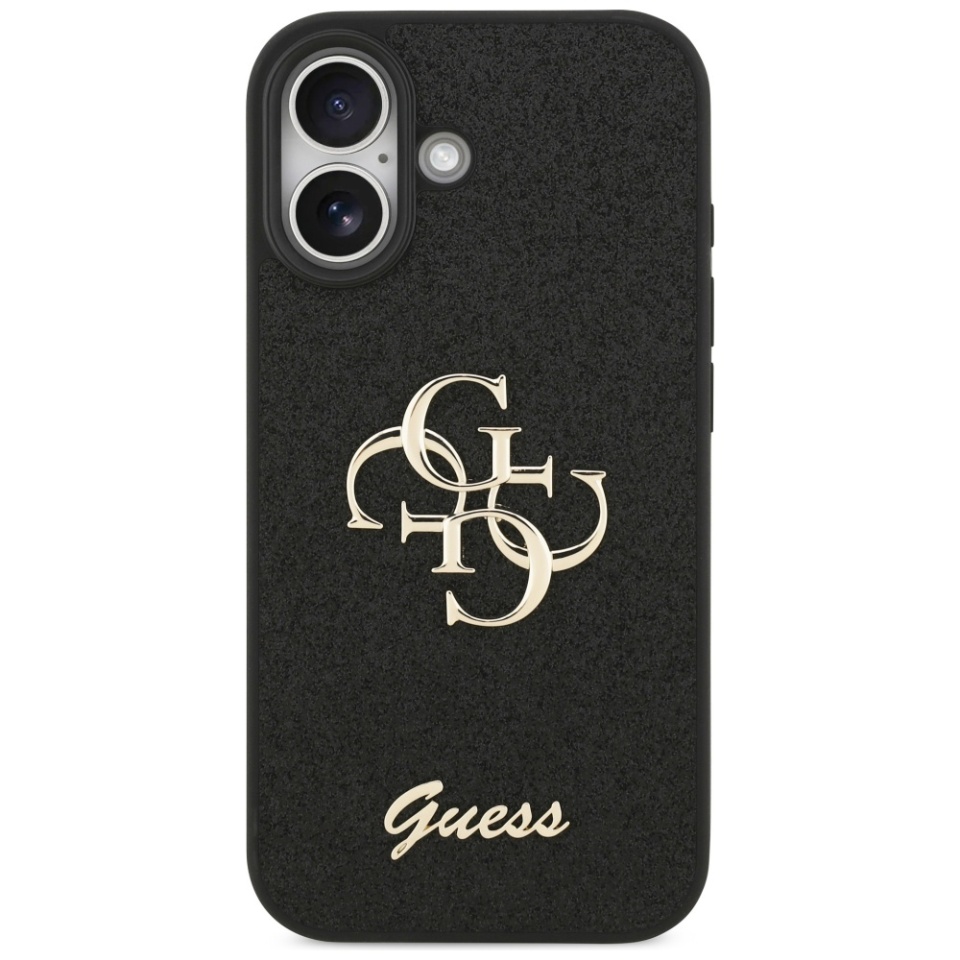 Husa pentru iPhone 17, Glitter Fixed Big 4G, Protectie Slim, Guess, Negru - 1 | YEO