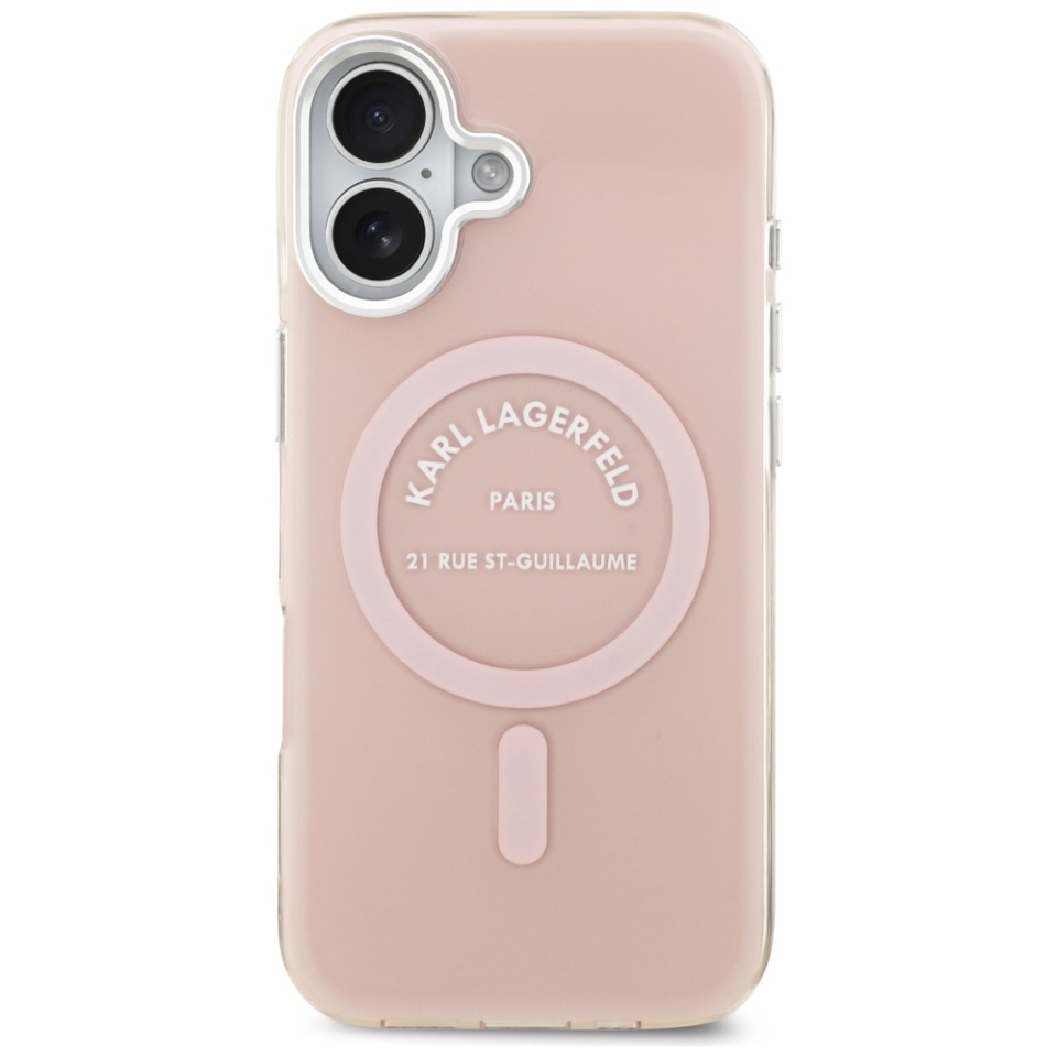 Husa pentru iPhone 17, IML Glitter K&C Heads Logo MagSafe, Clear Mono Karl&Choupette - 2 | YEO