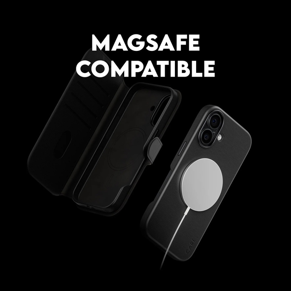 Husa pentru iPhone 17, PanzerGlass, CARE Feature MagSafe Case Tango Two-in-One Wallet, Tip Carte Detasabila 2in1 cu Portofel si Prindere Magnetica, Piele Ecologica, Antisoc, Negru - 7