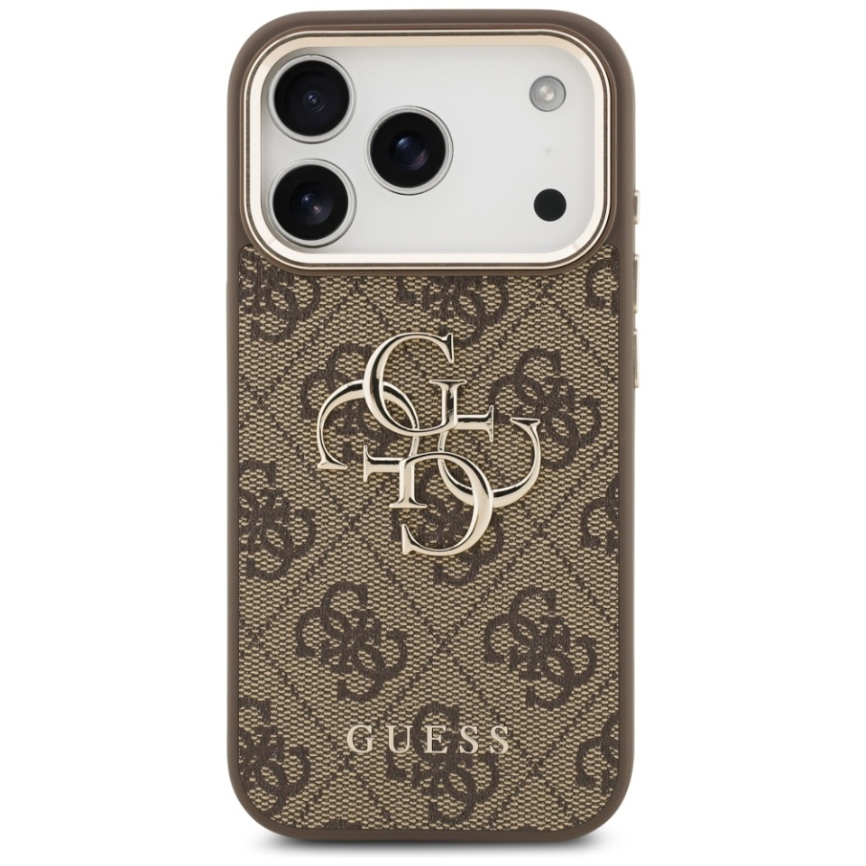 Husa pentru iPhone 17 Pro, Guess Hardcase Guess Big 4G Classic Logo, Protectie Slim, Compatibila, Maro - 1 | YEO