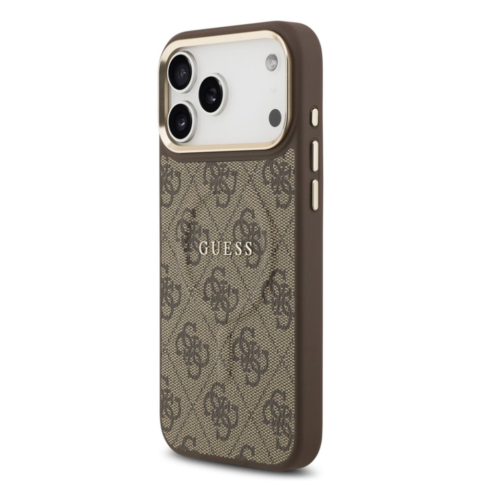 Husa pentru iPhone 17 Pro Max, Guess, Hardcase 4G Classic MagSafe, Maro - 1 | YEO