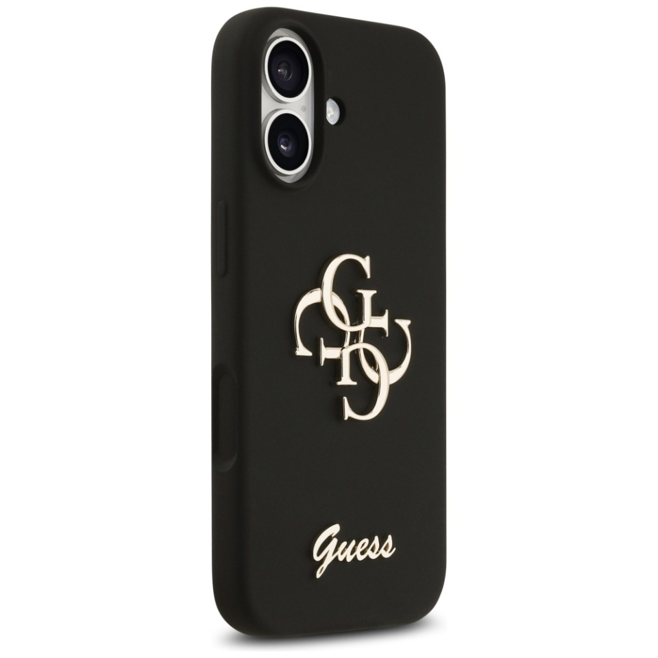 Husa pentru iPhone 17, Silicone Big 4G Script, Protectie Slim, Negru - 3 | YEO