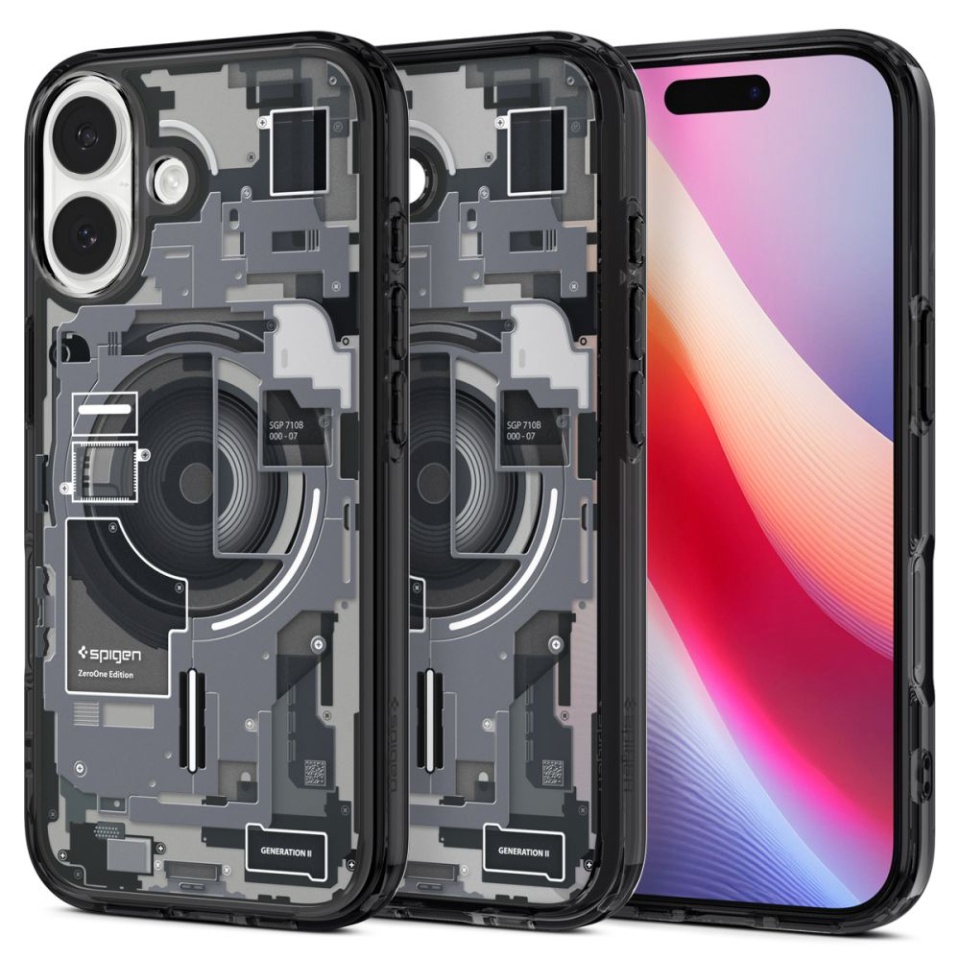 Husa pentru iPhone 17, Spigen Ultra Hybrid Zero One - Negru