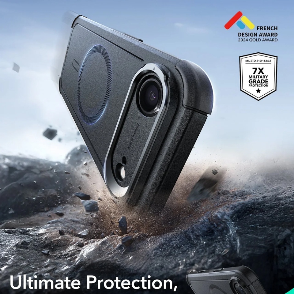 Husa pentru iPhone Air, ESR Cyber Armor Kickstand, Negru - 3 | YEO