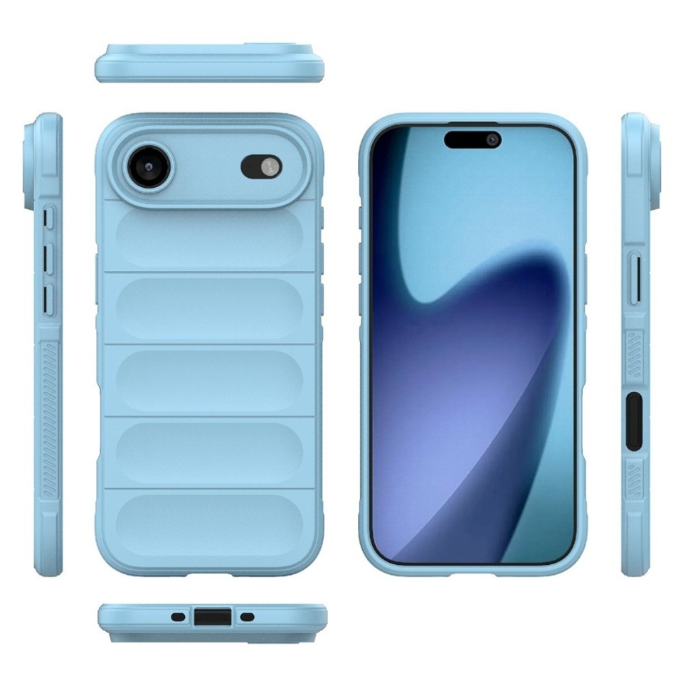 Husa pentru iPhone Air, SKYDDAR INNOVATION, Magic Shield, din Silicon Mat, set cu sticker, Bleu - 1 | YEO