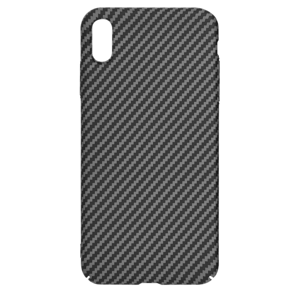 Husa pentru iPhone XS Max, Finisaj Premium cu Textura de Carbon, Design Elegant, SKDR CarbonFlex - Negru - 3 | YEO