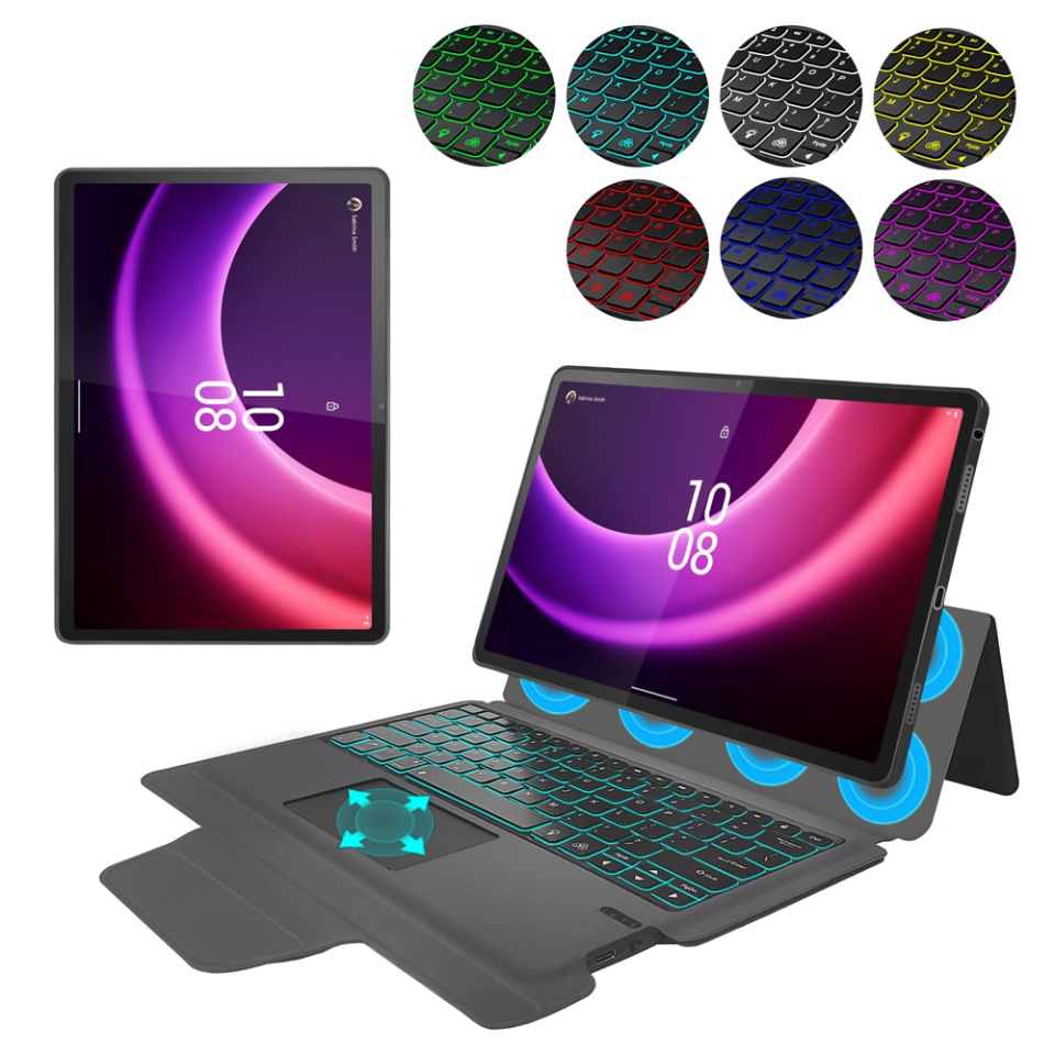 Husa pentru Lenovo Tab P11 Gen 2 11.5 cu Tastatura Bluetooth si Protectie 360°, SKDR TabTop Pro - Negru