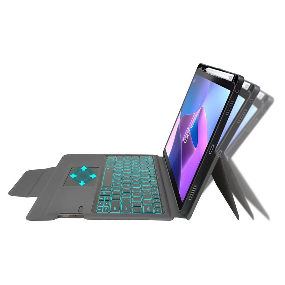 Husa pentru Lenovo Tab P11 Pro Gen 2 11.2 cu Tastatura Bluetooth si Protectie 360°, SKDR TabTop Pro - Negru - 3 | YEO
