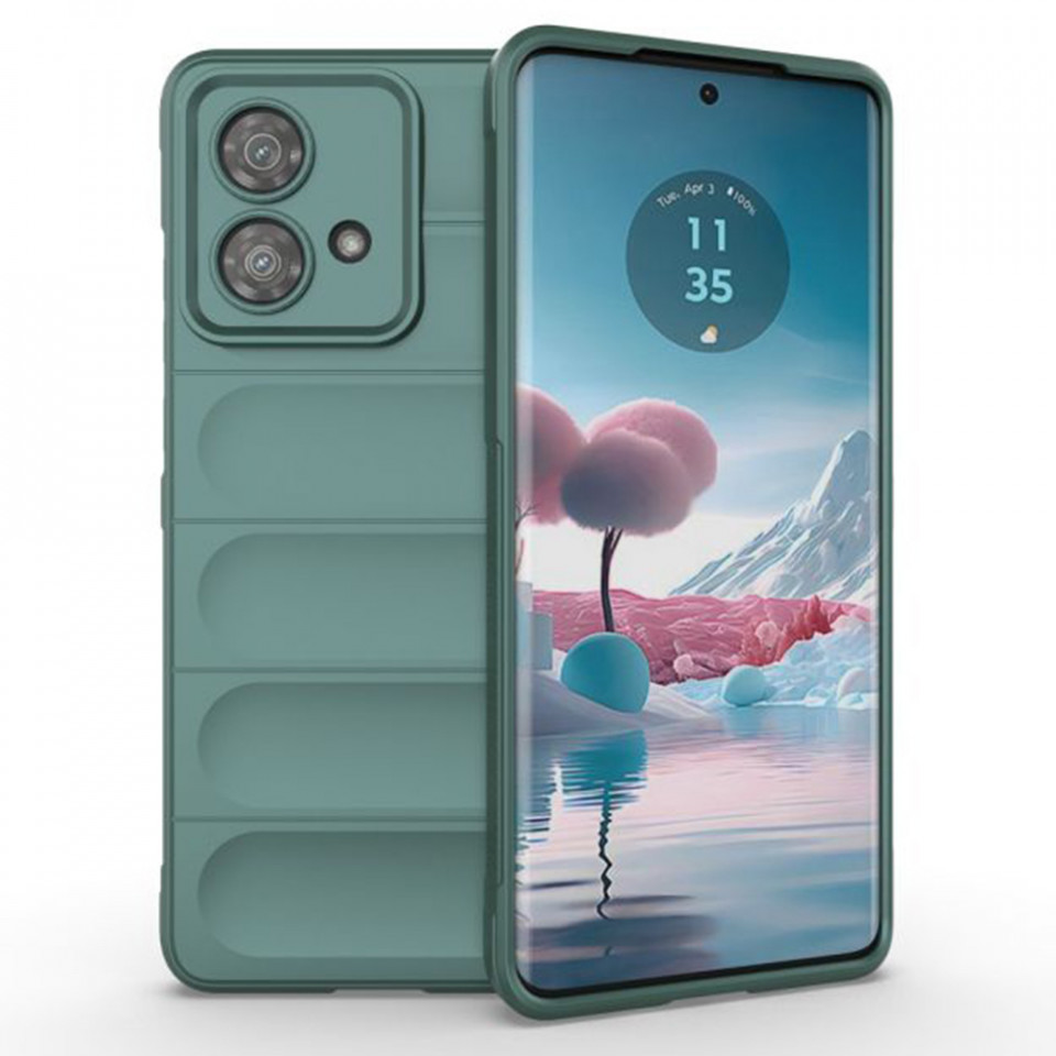 Husa pentru Motorola Edge 40 Neo eleganta, din silicon mat, SKDR Vogue - Verde