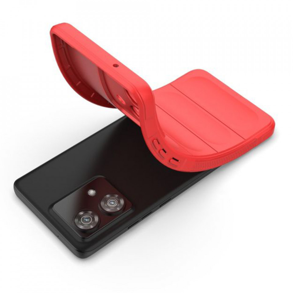 Husa pentru Motorola Edge 40 Neo eleganta, din silicon mat, SKDR Vogue - Rosu - 3 | YEO